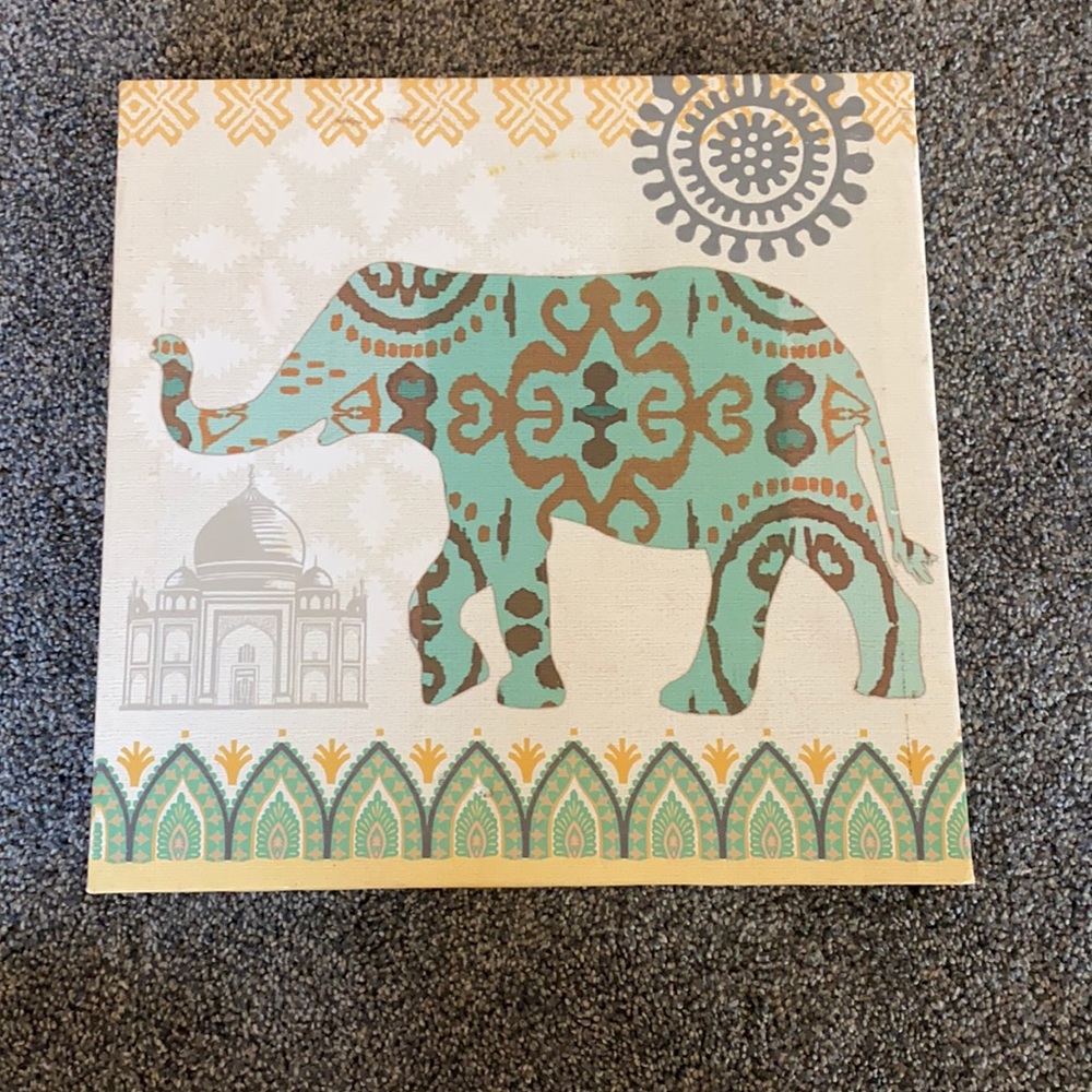 Canvas Elephant Wall Decor